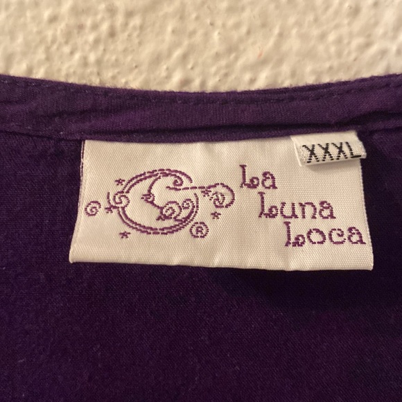 La Luna Loca button down shirt sleeve top size 3XL - Picture 3 of 5